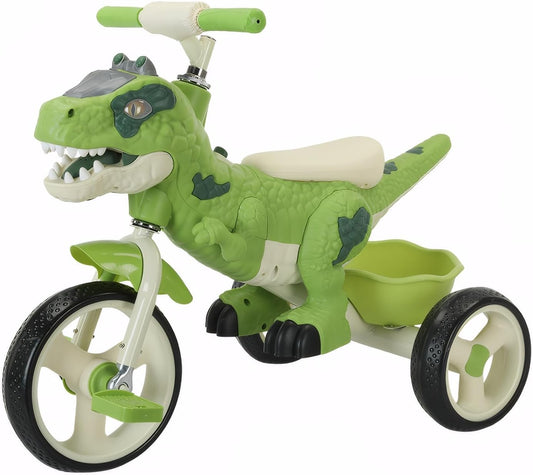 Dinosaur Kids Tricycle for Rider- Toddlers Kid Trike Bike Big Wheel with Music